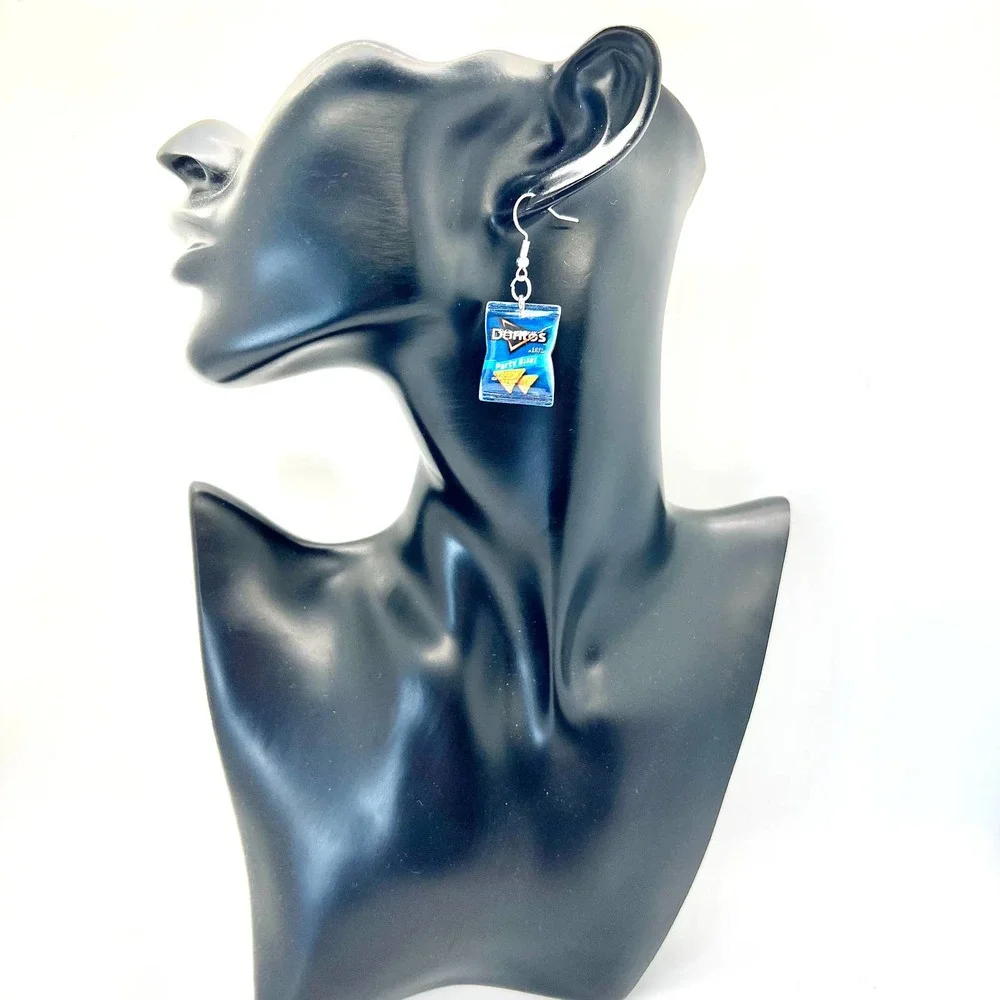 Ranch Doritos Earrings - Potato Chips Earrings - Food Earrings - Teacher Earring - Picture 6 of 8